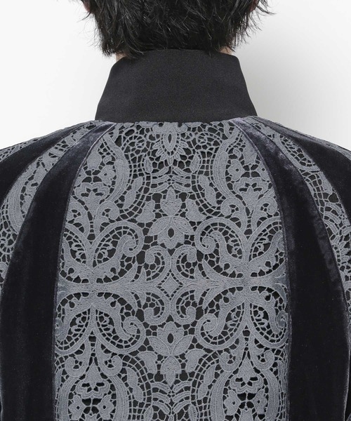 HARE（ハレ）の「【SET UP対応】ベロアレーストラックジャケット(HARE)（ブルゾン・メンズ・ブラック/グレー・SMALL/MEDIUM）」の6枚目の写真