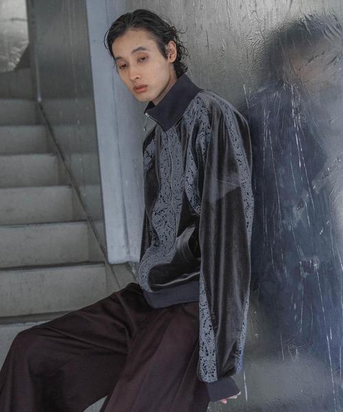 HARE（ハレ）の「【SET UP対応】ベロアレーストラックジャケット(HARE)（ブルゾン・メンズ・ブラック/グレー・SMALL/MEDIUM）」の14枚目の写真