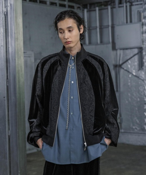 HARE（ハレ）の「【SET UP対応】ベロアレーストラックジャケット(HARE)（ブルゾン・メンズ・ブラック/グレー・SMALL/MEDIUM）」の21枚目の写真