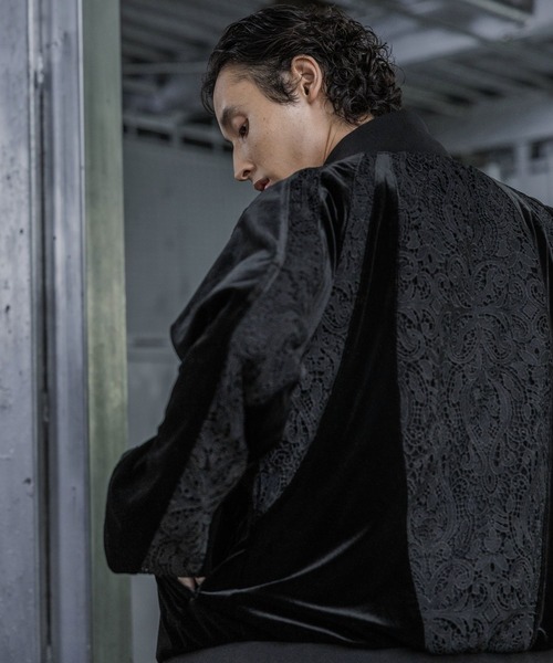 HARE（ハレ）の「【SET UP対応】ベロアレーストラックジャケット(HARE)（ブルゾン・メンズ・ブラック/グレー・SMALL/MEDIUM）」の11枚目の写真