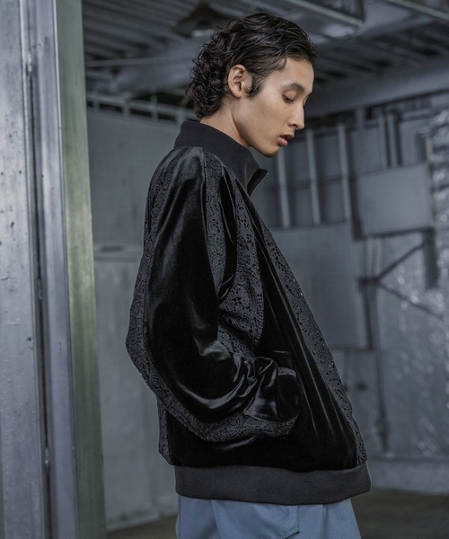 HARE（ハレ）の「【SET UP対応】ベロアレーストラックジャケット(HARE)（ブルゾン・メンズ・ブラック/グレー・SMALL/MEDIUM）」の15枚目の写真