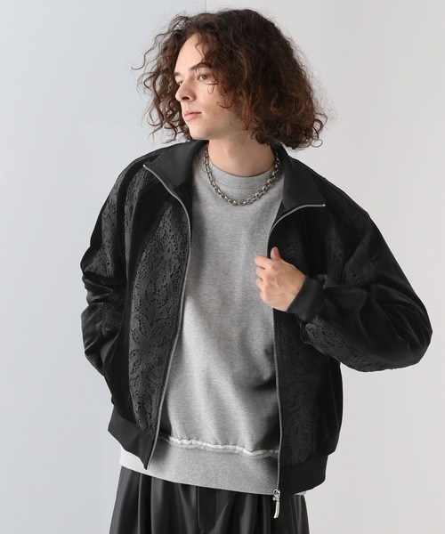 HARE（ハレ）の「【SET UP対応】ベロアレーストラックジャケット(HARE)（ブルゾン・メンズ・ブラック/グレー・SMALL/MEDIUM）」の19枚目の写真