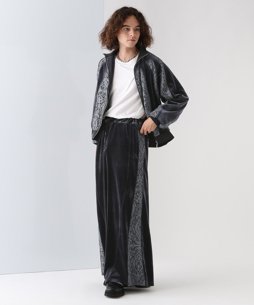 HARE（ハレ）の「【SET UP対応】ベロアレーストラックジャケット(HARE)（ブルゾン・メンズ・ブラック/グレー・SMALL/MEDIUM）」の4枚目の写真