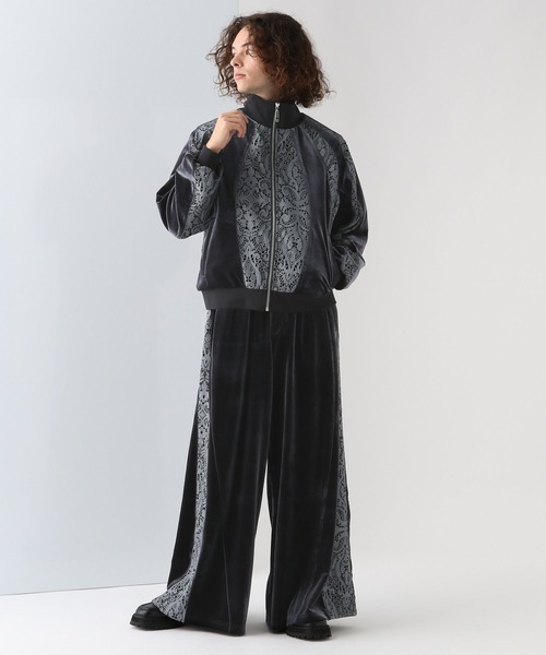 HARE（ハレ）の「【SET UP対応】ベロアレーストラックジャケット(HARE)（ブルゾン・メンズ・ブラック/グレー・SMALL/MEDIUM）」の22枚目の写真