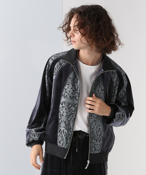 HARE（ハレ）の「【SET UP対応】ベロアレーストラックジャケット(HARE)（ブルゾン・メンズ・ブラック/グレー・SMALL/MEDIUM）」の12枚目の写真
