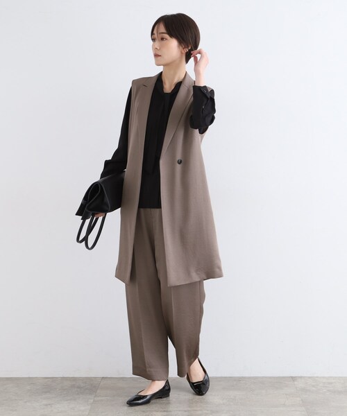 INDIVI（インディヴィ）の「◆【洗える】シアーストライプ柄ボウタイブラウス（シャツ/ブラウス・レディース・ホワイト/ブラック/ナチュラル・38/34/19/15 /13/05）」の11枚目の写真