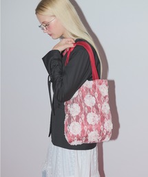 idem | lace rose satin bag / レースローズサテンバッグ(トートバッグ)