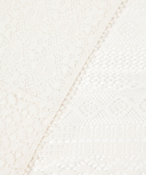 studio CLIP（スタディオクリップ）の「レースパッチワークストール（ストール/ショール・レディース・オフホワイト/ベージュ・FREE）」の3枚目の写真