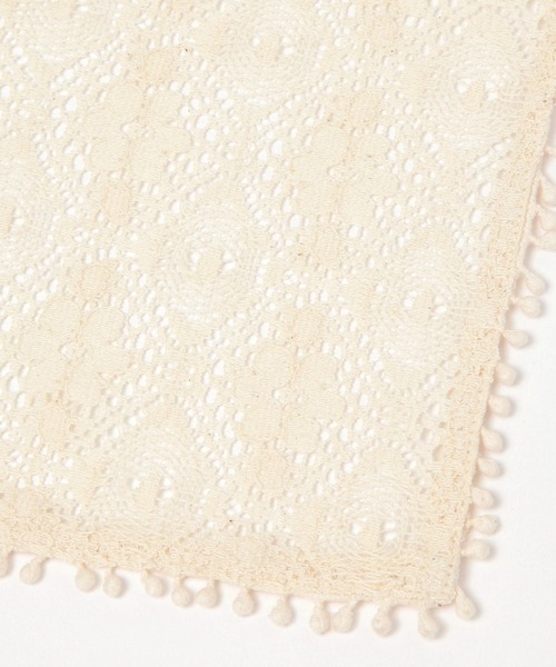 studio CLIP（スタディオクリップ）の「レースパッチワークストール（ストール/ショール・レディース・オフホワイト/ベージュ・FREE）」の5枚目の写真