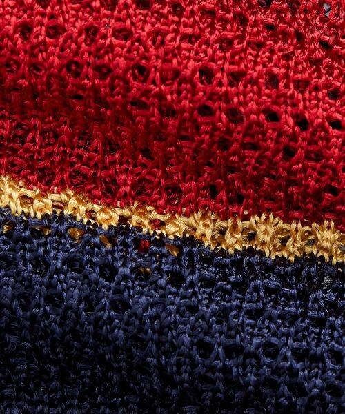 【セール】クレストパッチ ストライプド ニット シルク ネクタイ（ネクタイ）｜POLO RALPH LAUREN（ポロ ラルフ ローレン）