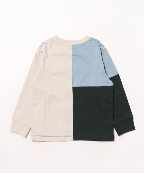 HAKKA KIDS（ハッカキッズ）の「切替Tシャツ（Tシャツ/カットソー・キッズ・ブルー/ベージュ・130cm/120cm）」の3枚目の写真