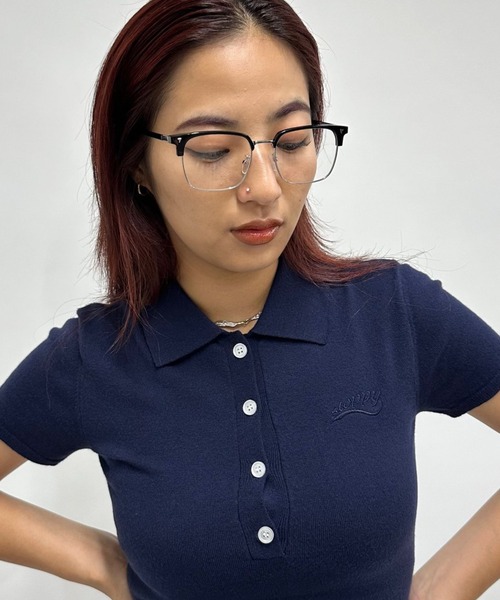 WHO'S WHO gallery（フーズフーギャラリー）の「スクエアメガネ（サングラス・レディース・ブラック/シルバー/ブラック系その他/シルバー系その他・FREE）」の3枚目の写真