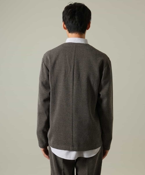 a.v.v（アーヴェヴェ）の「【ON/OFF兼用】スマートツイードノーカラージャケット(セットアップ可)（ノーカラージャケット・メンズ・ブラウン/ブラック・46/48/50）」の20枚目の写真