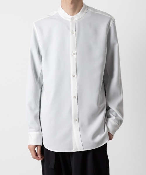 PE コンパクトツイル バンドカラードレスシャツ / PE COMPACT