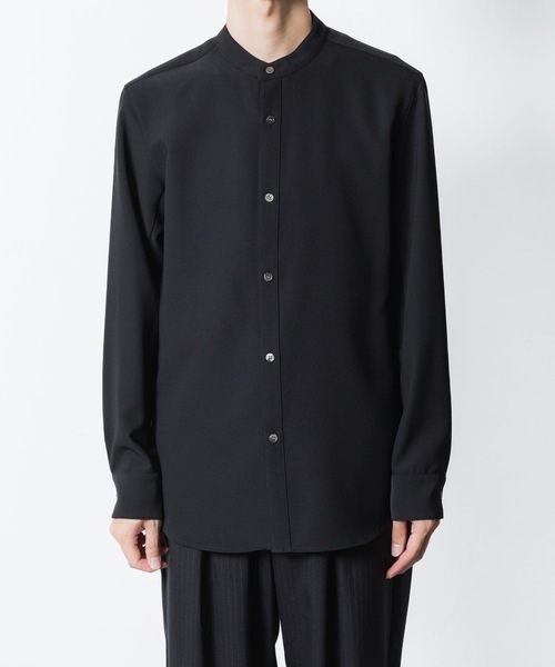 PE コンパクトツイル バンドカラードレスシャツ / PE COMPACT