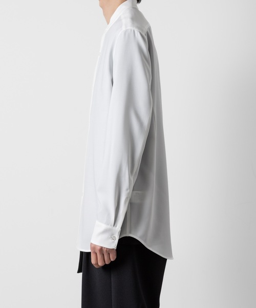 ATTACHMENT(アタッチメント)の「PE コンパクトツイル バンドカラードレスシャツ / PE COMPACT TWILL BAND COLLAR DRESS SHIRT(シャツ/ブラウス・メンズ・ブラック/ホワイト/グレー・1/2/3/4)」の6枚目の写真
