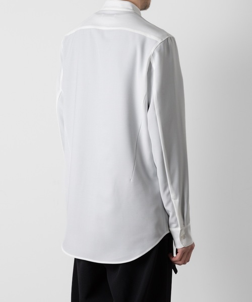 ATTACHMENT(アタッチメント)の「PE コンパクトツイル バンドカラードレスシャツ / PE COMPACT TWILL BAND COLLAR DRESS SHIRT(シャツ/ブラウス・メンズ・ブラック/ホワイト/グレー・1/2/3/4)」の8枚目の写真