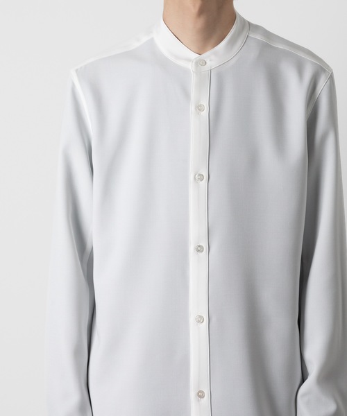 ATTACHMENT(アタッチメント)の「PE コンパクトツイル バンドカラードレスシャツ / PE COMPACT TWILL BAND COLLAR DRESS SHIRT(シャツ/ブラウス・メンズ・ブラック/ホワイト/グレー・1/2/3/4)」の9枚目の写真