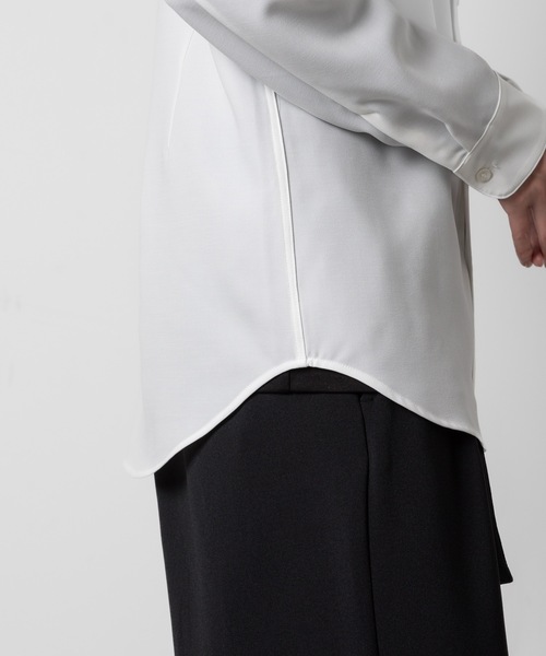 ATTACHMENT(アタッチメント)の「PE コンパクトツイル バンドカラードレスシャツ / PE COMPACT TWILL BAND COLLAR DRESS SHIRT(シャツ/ブラウス・メンズ・ブラック/ホワイト/グレー・1/2/3/4)」の12枚目の写真