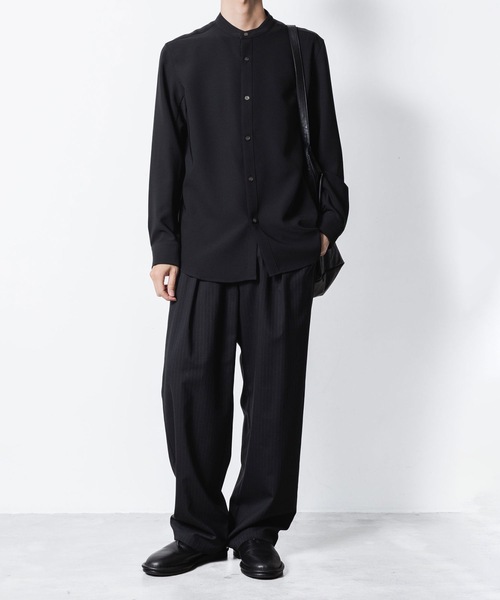 ATTACHMENT(アタッチメント)の「PE コンパクトツイル バンドカラードレスシャツ / PE COMPACT TWILL BAND COLLAR DRESS SHIRT(シャツ/ブラウス・メンズ・ブラック/ホワイト/グレー・1/2/3/4)」の19枚目の写真