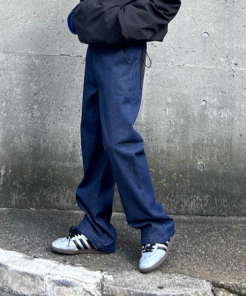 MandO(エムオー)(エムオー)の「【MandO】合皮配色デニムストレートパンツ/セットアップ可(デニムパンツ・メンズ・ブラック/インディゴブルー・SMALL/MEDIUM/LARGE)」の14枚目の写真