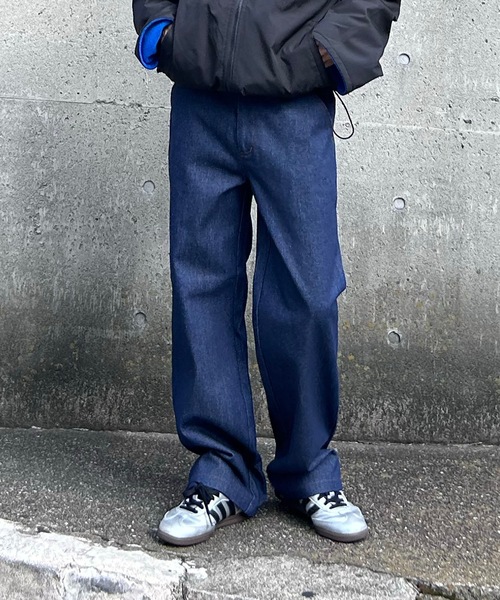 MandO(エムオー)(エムオー)の「【MandO】合皮配色デニムストレートパンツ/セットアップ可(デニムパンツ・メンズ・ブラック/インディゴブルー・SMALL/MEDIUM/LARGE)」の13枚目の写真