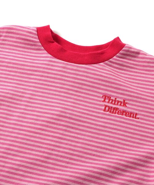 BREEZE（ブリーズ）の「【WEB限定】マルチボーダーTシャツ（Tシャツ/カットソー・キッズ・サックスブルー/ブラック/オフホワイト/グリーン/ピンク・150/90/100/110/120/130/140/80）」の12枚目の写真