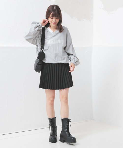 Honeys（ハニーズ）の「ミニプリーツスカート（スカート・レディース・ブラック/杢グレー・SS/S/M/L/LL）」の3枚目の写真