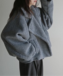 ルーズシルエットミドル丈ボアコート
