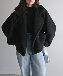 ルーズシルエットミドル丈ボアコート
