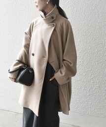 SHIPS any: スタンド & ダブル カラー コート 24FW