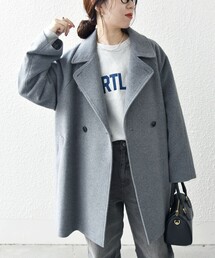 SHIPS any: スタンド & ダブル カラー コート 24FW