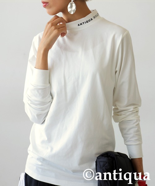 antiqua(アンティカ)の「ゴルフヒートトップス(Tシャツ/カットソー・レディース・ホワイト/ブラック・L/M)」の5枚目の写真