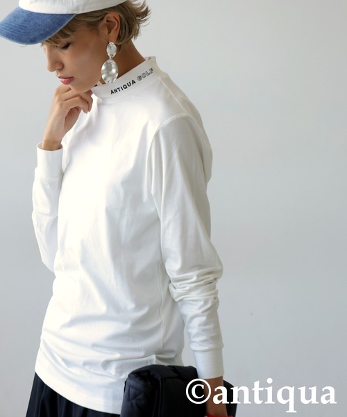 antiqua(アンティカ)の「ゴルフヒートトップス(Tシャツ/カットソー・レディース・ホワイト/ブラック・L/M)」の3枚目の写真