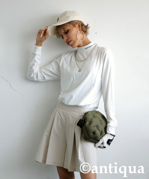 antiqua(アンティカ)の「ゴルフヒートトップス(Tシャツ/カットソー・レディース・ホワイト/ブラック・L/M)」の7枚目の写真