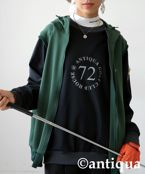 antiqua(アンティカ)の「ゴルフヒートトップス(Tシャツ/カットソー・レディース・ホワイト/ブラック・L/M)」の8枚目の写真