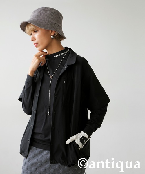 antiqua(アンティカ)の「ゴルフヒートトップス(Tシャツ/カットソー・レディース・ホワイト/ブラック・L/M)」の14枚目の写真