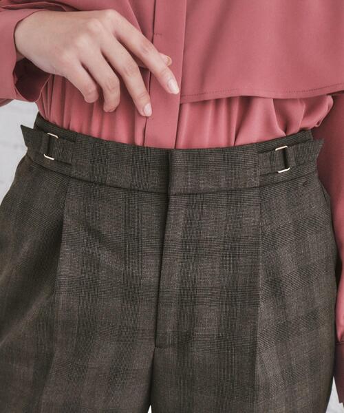 index（インデックス）の「◆サイドベルト付きストレッチテーパードパンツ【洗濯機洗い可/イージーアイロン/防シワ】（その他パンツ・レディース・グレー/チャコールグレー/ネイビー・42/36/38/40）」の19枚目の写真