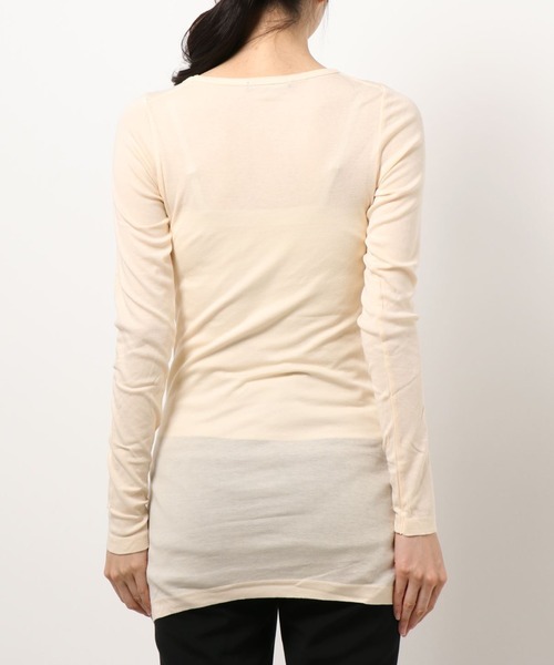 URCH RNA(アーチ アールエヌエー)の「M0156 スーピマフライスロングTシャツ(Tシャツ/カットソー・レディース・ブラック/ネイビー/オフホワイト/杢グレー/クリーム・MEDIUM)」の15枚目の写真