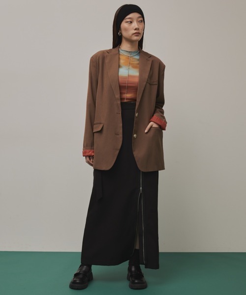 Solace（ソレイス）の「インサイドカラーテーラードジャケット（テーラードジャケット・レディース・ブラウン/グレー・FREE）」の17枚目の写真