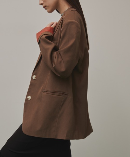 Solace（ソレイス）の「インサイドカラーテーラードジャケット（テーラードジャケット・レディース・ブラウン/グレー・FREE）」の15枚目の写真