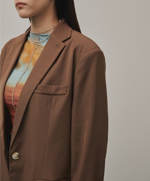 Solace（ソレイス）の「インサイドカラーテーラードジャケット（テーラードジャケット・レディース・ブラウン/グレー・FREE）」の12枚目の写真