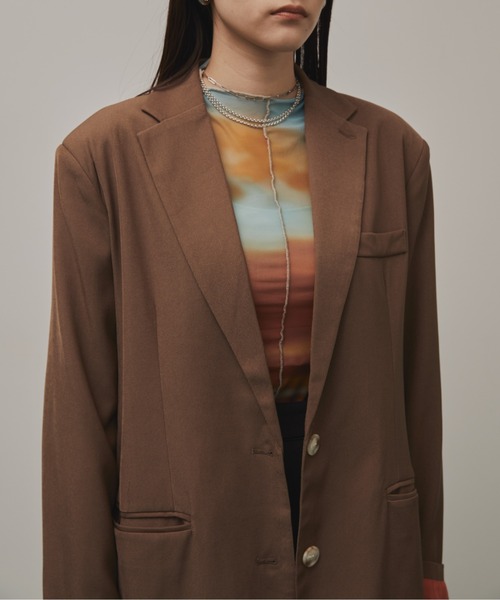 Solace（ソレイス）の「インサイドカラーテーラードジャケット（テーラードジャケット・レディース・ブラウン/グレー・FREE）」の13枚目の写真