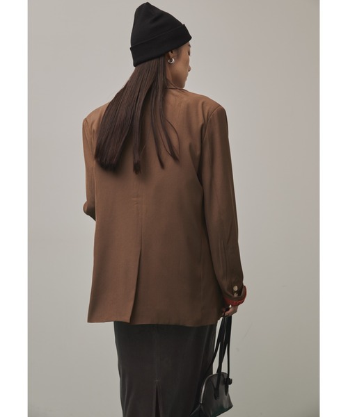 Solace（ソレイス）の「インサイドカラーテーラードジャケット（テーラードジャケット・レディース・ブラウン/グレー・FREE）」の3枚目の写真