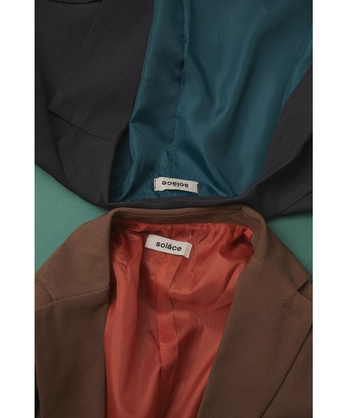 Solace（ソレイス）の「インサイドカラーテーラードジャケット（テーラードジャケット・レディース・ブラウン/グレー・FREE）」の18枚目の写真