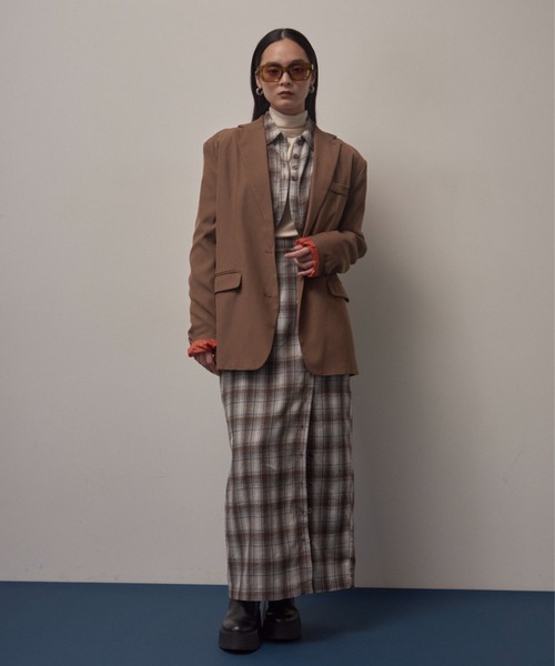 Solace（ソレイス）の「インサイドカラーテーラードジャケット（テーラードジャケット・レディース・ブラウン/グレー・FREE）」の21枚目の写真