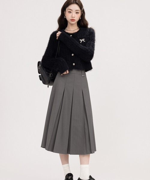 Sibra（シブラ）の「カラー追加で全6色！ふわっと可愛いシャギーニットカーディガン（ニット/セーター・レディース・ホワイト/ブラック/ブルー/ネイビー/イエロー/グレー・M）」の21枚目の写真