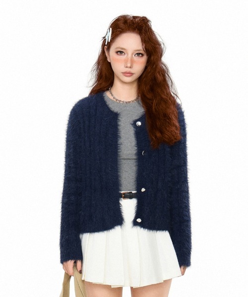 セール】カラー追加で全6色！ふわっと可愛いシャギーニット