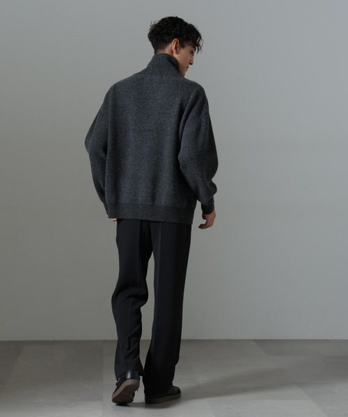 NANO universe（ナノユニバース）の「ドレープ ストレートスラックス(セットアップ可)（スラックス・メンズ・ブラック/カーキブラウン/ダークネイビー・L/M/S）」の7枚目の写真