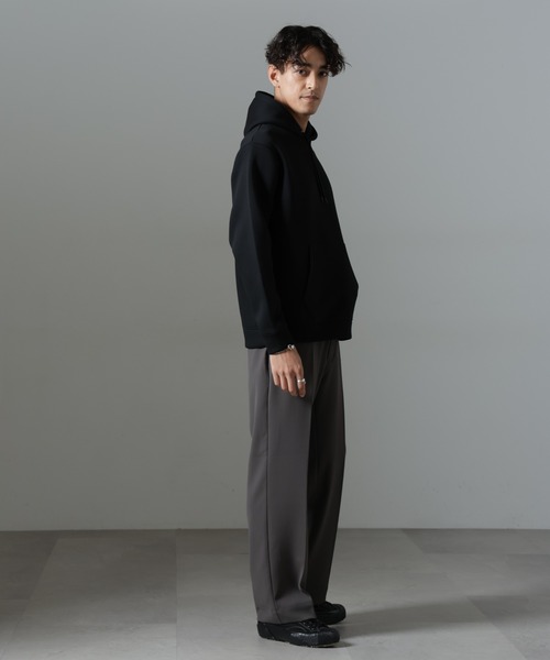 NANO universe（ナノユニバース）の「ドレープ ストレートスラックス(セットアップ可)（スラックス・メンズ・ブラック/カーキブラウン/ダークネイビー・L/M/S）」の15枚目の写真